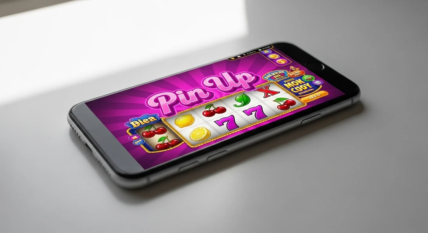 Смартфон с мобильными слотами на светлом фоне